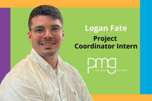 Portrait of Logan Fate, Project Coordinator Intern at PMG, smiling with a professional demeanor, showcasing his role within the organization.